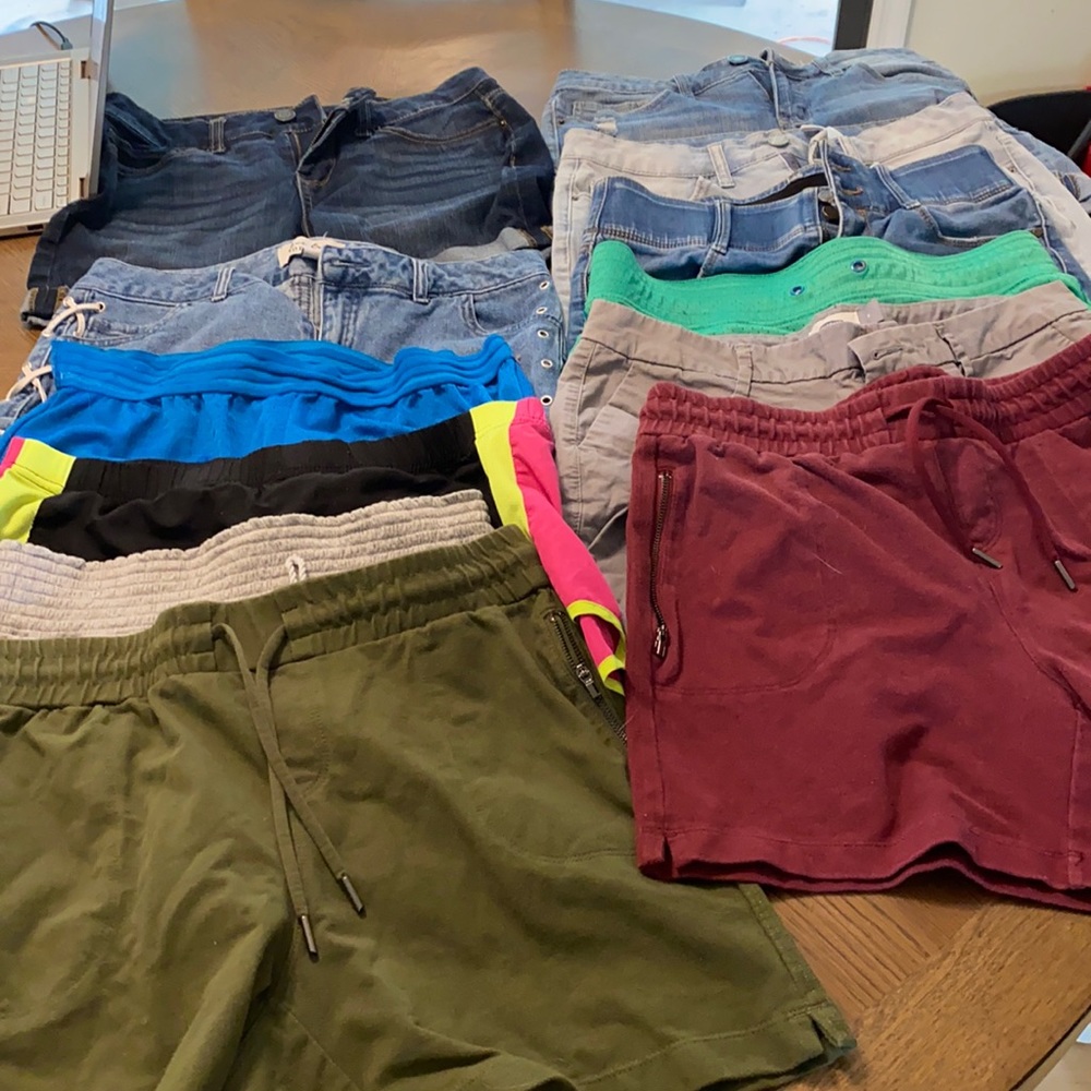Shorts. Lot of 12 pair. Various brands and sizes.